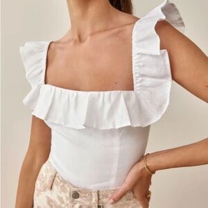 Reformation Rhode Linen Top